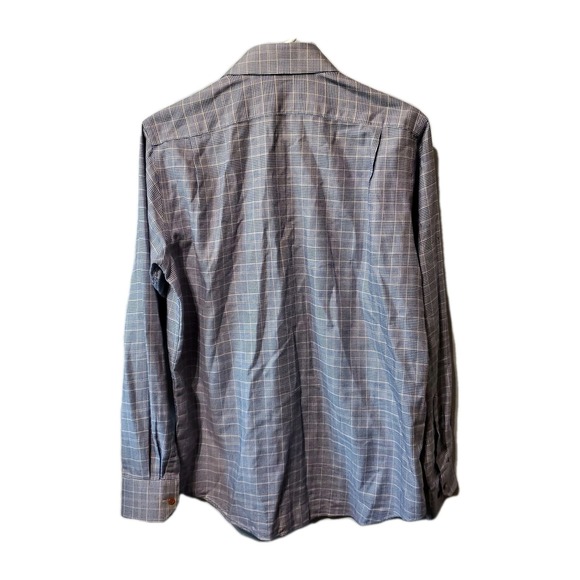 Hart Schaffner Marx Women Button Up Shirt Blue Plaid Long Sleeve Cotton Sz Small - Picture 10 of 12